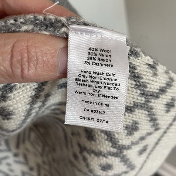 Talbots Petites Womens Fair Isle Cardigan Sweater Wool Cashmere Blend Size LP - Picture 4 of 8